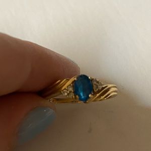 blue and gold ring